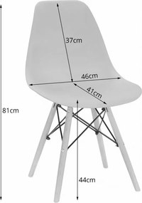 Jedálenská zostava TODI 80cm okrúhly stolový set biely a 2 stoličky OSAKA biele + 2 stoličky OSAKA biele ZADARMO