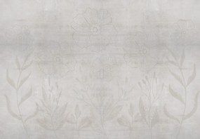 Fototapeta - Betón s kvetmi (147x102 cm)