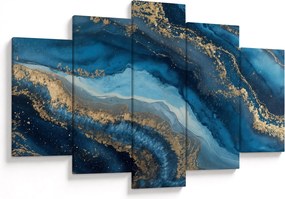 Obraz - Modrá mramorová abstrakcia (150x105 cm)