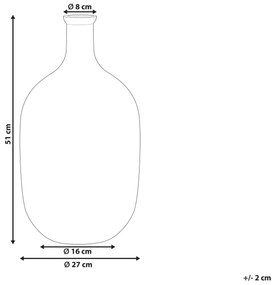 Sklo Dekoratívna váza 51 Hnedá DALCHINI Beliani