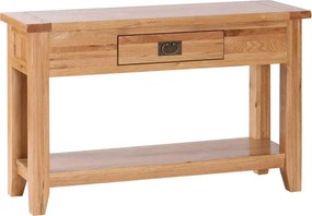 Konzolový stolík s úzkou zásuvkou a poličkou, 120x40x75 cm