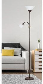 Rabalux 4188 - Stojacia lampa ACTION 1xE27/100W+1xE14/25W/230V hnedá