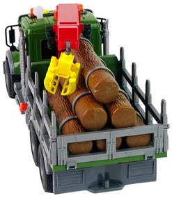 LEAN TOYS Nákladné auto so žeriavom na prepravu dreva