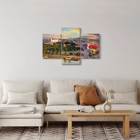 Obraz - Panorama Bratislavy, Slovensko (90x60 cm)
