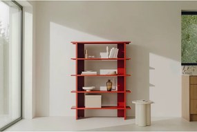 Žltá kovová knižnica 120x156x37 cm Hes – noo.ma