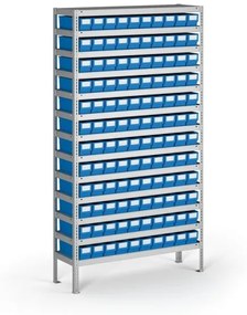 Regál s plastovými boxmi ShelfBox, 2000 x 1000 x 400 mm, 120x box B