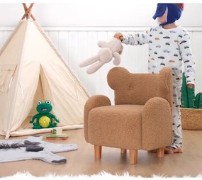 Detské kreslo TOBI hnedé