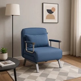 Kreslo pohovka rozkladacia PRATO modrá - vintino.sk