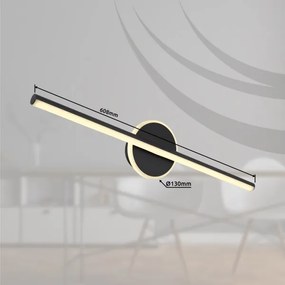 Globo 41924S - LED Kúpeľňové osvetlenie zrkadla PEPE LED/10W/230V IP44 čierna