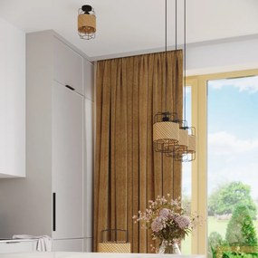 Závesné svietidlo Gizur, 1x šnúra/čierne drôtené tienidlo