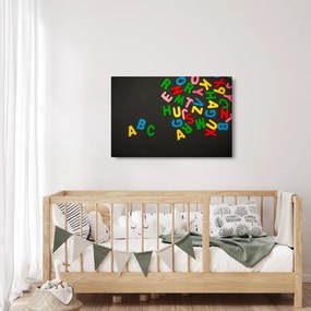 Obraz - farebné písmenká (90x60 cm)