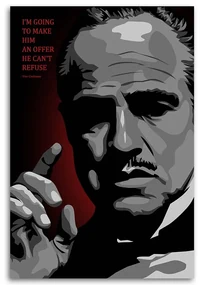 Gario Obraz na plátne Krstný otec, Vito Corleone - Nikita Abakumov Rozmery: 70 x 100 cm