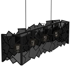 Luster na lanku CAMO 4xE27/15W/230V čierna