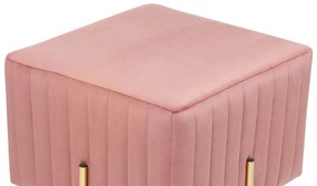 Zamatový taburet ružový DAYTON Beliani