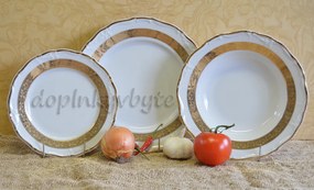 Thun tanierová súprava Maria Louise zlatá 18-dielná