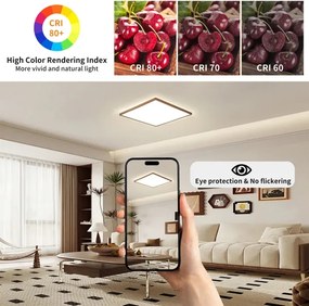 BRILAGI - LED kúpeľňové stropné svietidlo ULTRA SLIM LED/24W/230V 42x42 cm ružovo-zlaté IP54