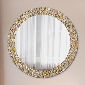 Okrúhle ozdobné zrkadlo Lastrický vzor fi 70 cm
