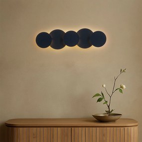 Moderné nástenné svietidlo čierne vrátane LED 3-stupňové stmievateľné 5-svetiel - Sunrise