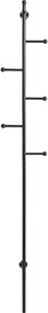 Nástenný vešiak na oblečenie Aspen čierny