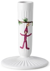 Biely keramický vianočný svietnik Kähler Design Hammershøi, výška 12 cm