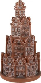 Svietiaca perníková veža z chalúpok Gingerbread House - Ø 18 * 33 cm/ 3*AAA