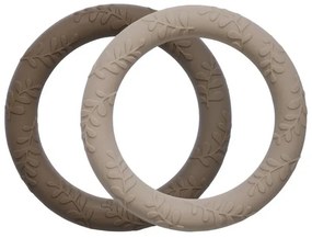 Silikonové kousátko / listy šedohnědé