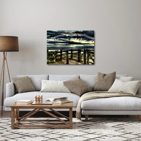 Obraz dúhy nad morom (70x50 cm)