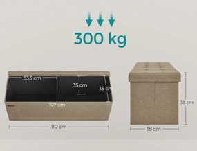 Dekorstudio Taburetka s úložným priestorom - svetlohnedá - LSF077R01V1