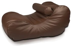 Sedací vak Ležadlo XL polyester TiaHome - tmavo hnedá