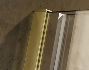Besco Sprchovací kút Walk-In VAYO GOLD 90 (100, 110, 120, 130, 140), výška 200 cm - bez vaničky BESCO-Rozmery: šírka: 90
