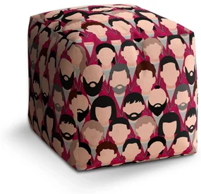 Sablio Taburet Cube Money heist Anonymné tváre: 40x40x40 cm