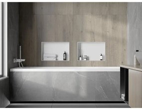 Mexen X-Wall-NR, polička na zapustenie pod obklad bez goliera 45 x 30 cm, biela, 1921453010