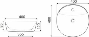 Novoterm Keramické umývadlo na dosku NV-KR-850