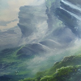 Obraz - Údolie vodopádov (120x50 cm)