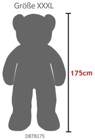 Veľký hnedy plyšový medveď 175 cm - MAXI plyšák hnedy