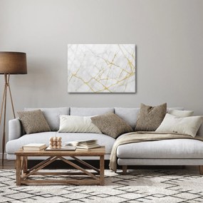 Obraz - Bielo-zlatý mramor (70x50 cm)