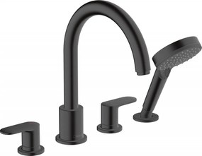 Hansgrohe Vernis Blend, batéria na okraj vane, 4-otvorová inštalácia, čierna matná, HAN-71456670