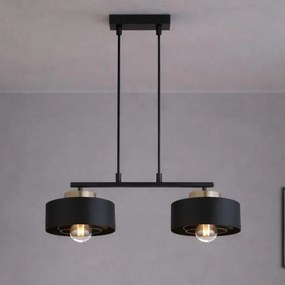 BRILAGI - Závesný luster na lanku SPRING 2xE27/60W/230V čierna/zlatá