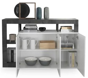 Komoda LENOR biela/antracit