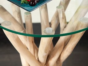 Sklenená doska na príručný stolík Ø40 cm