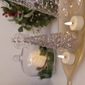 DECOLED Sklenený anjel, 6,5 x 10 cm