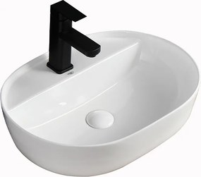 BPS-koupelny Keramické umývadlo na dosku HYD-EI-WH-510 51x40,5 cm, biele