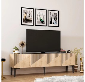 TV stolík/skrinka Tomune 4 (dub zafírový + mramor čierny) . Vlastná spoľahlivá doprava až k Vám domov. 1095231