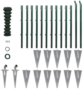 Drôtené pletivo so stĺpikmi a hrotmi, oceľ 1,0x25 m