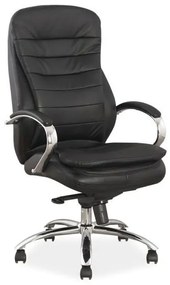 Signal Kancelárska stolička Q-154 čierna koža / ekokoža
