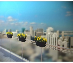 Gardenico Balkónový kvetináč na zábradlie Balconia OVI zelená, pr. 60 cm, pr. 60 cm