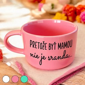 Ahome Hrnček makronka - Pretože byť mamou nie je sranda... Vyberte farbu: Biela