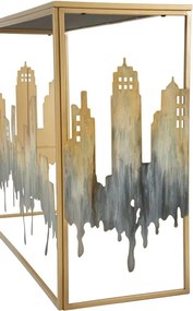 Konzolový stolík City 110 cm zlatý/viacfarebný
