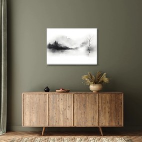 Obraz - Atramentová maľba krajiny (70x50 cm)