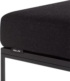 Čierna čalúnená stolička Feo – noo.ma